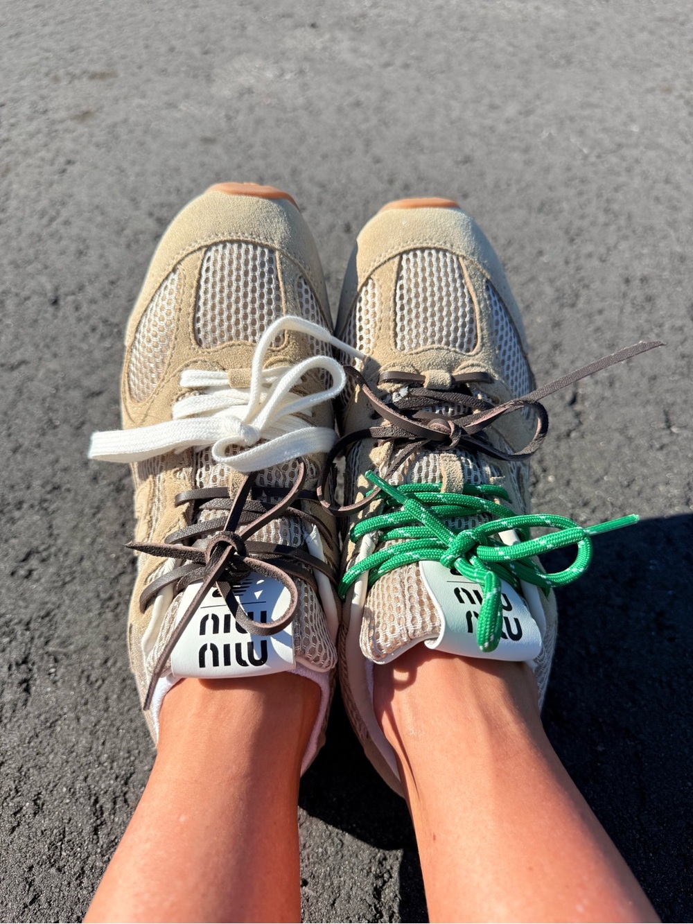 New Balance X Miu Miu 530 SL suede and mesh sneakers - Picture 4 of 8